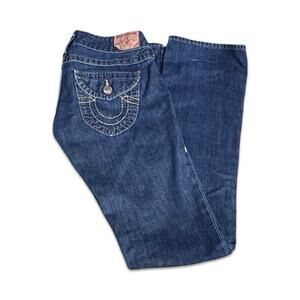 Vintage Y2K True Religion‎ Becky Bootcut Jeans Flap Pocket Made In USA Bohemian